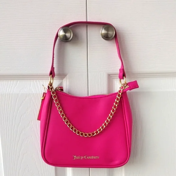 Juicy Couture Hot Pink Chain Shoulder Bag - Picture 2 of 16